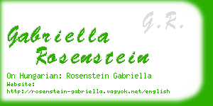 gabriella rosenstein business card